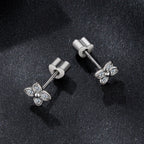 925 Sterling Silver Plated White Gold Moissanite Necklace 0.15cm for Women