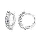 925 Sterling Silver 0.20 Carat Moissanite Earrings for Women