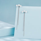925 Sterling Silver White Gold Plated Shell Pearl Earrings