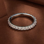 925 Sterling Silver Moissanite 0.03ct Ring Size 6