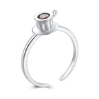 925 Sterling Silver Ring with Pavé Setting CZ
