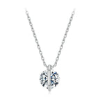 925 Sterling Silver 0.65 Carat Genuine Moissanite Necklace for Women