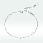 925 Sterling Silver & Plated Platinum Bracelet - 17+5cm Length