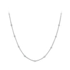 925 Sterling Silver Plated Platinum 45cm Necklace for Women