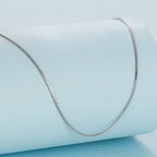 925 Sterling Silver + Plated White Gold Necklace 40cm for Women