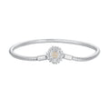 925 Sterling Silver Pavé Setting CZ Bracelet for Women - 17.0 Size, 170mm Length, 3mm Chain Thickness