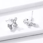925 Sterling Silver Plated Platinum Wiredrawing Earrings