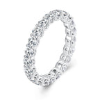 925 Sterling Silver 3mm Moissanite Ring for Women Size 6