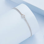 925 Sterling Silver & Plated White Gold Bracelet for Women