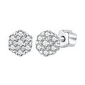 925 Sterling Silver Moissanite 0.15ct/0.027ct Earrings for Women