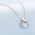925 Sterling Silver White Gold Plated Necklace 40+5cm Length for Women