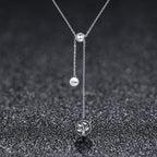 925 Sterling Silver Necklace 42CM Length with 9.5CM Pendant for Women