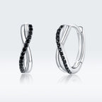 925 Sterling Silver Earrings 1.3*0.4cm with Pavé Setting CZ for Women