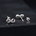 925 Sterling Silver & Moissanite Earrings 0.005ct for Women