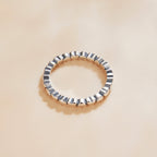 925 Sterling Silver Oxidized Ring Size 6.0 for Women