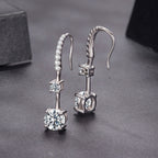 925 Sterling Silver Moissanite 1.00 Carat Earrings for Women