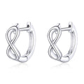 925 Sterling Silver Earrings - 1.2*0.4cm, Platinum Plated for Women