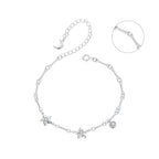 925 Sterling Silver White Gold Plated CZ Bracelet for Women
