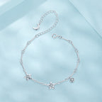 925 Sterling Silver White Gold Plated CZ Bracelet for Women