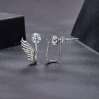 925 Sterling Silver Moissanite 0.50 Carat Earrings for Women