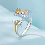 925 Sterling Silver Enamel Plated White Gold 2.6mm Ring