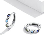 925 Sterling Silver Pavé Setting Earrings with CZ Stone