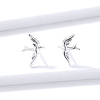 925 Sterling Silver Earrings 0.7*1.2cm for Women