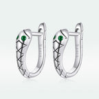 925 Sterling Silver Plated Platinum CZ Earrings for Women