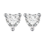999 Platinum Plated S925 Silver Pavé Setting Earrings for Women