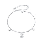 925 Sterling Silver Bracelet with Pavé Setting CZ, 150+60mm Length for Women