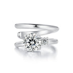 925 Sterling Silver 5mm Moissanite Earrings for Women, 13x8mm, White Gold Plated