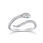 925 Sterling Silver CZ Plated Platinum Ring - Slim and Elegant Style