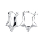 S925 Sterling Silver Earrings for Women - Oxidized Silver, 17x4mm