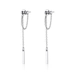 S925 Sterling Silver Plated Platinum Earrings for Women