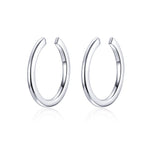 925 Sterling Silver Earrings with Platinum Plating, 1.3cm for Women