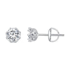 925 Sterling Silver Moissanite 0.5 Carat Earrings for Women