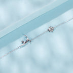 925 Sterling Silver & Plated White Gold Adjustable Bracelet for Women