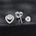 925 Sterling Silver Moissanite 0.10 Carat Earrings for Women