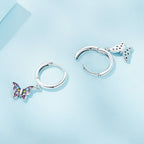 925 Sterling Silver Earrings with Pavé Setting CZ, 2.3*0.95cm, for Women