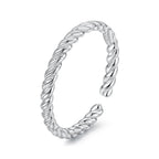 925 Sterling Silver White Gold Plated Ring for Women
