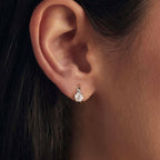 925 Sterling Silver Moissanite 0.50 Carat Earrings for Women