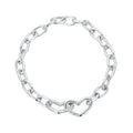 925 Sterling Silver Plated White Gold 19.0 cm Bracelet