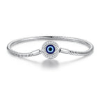 925 Sterling Silver Bracelet with CZ & Resin, Size 17.0