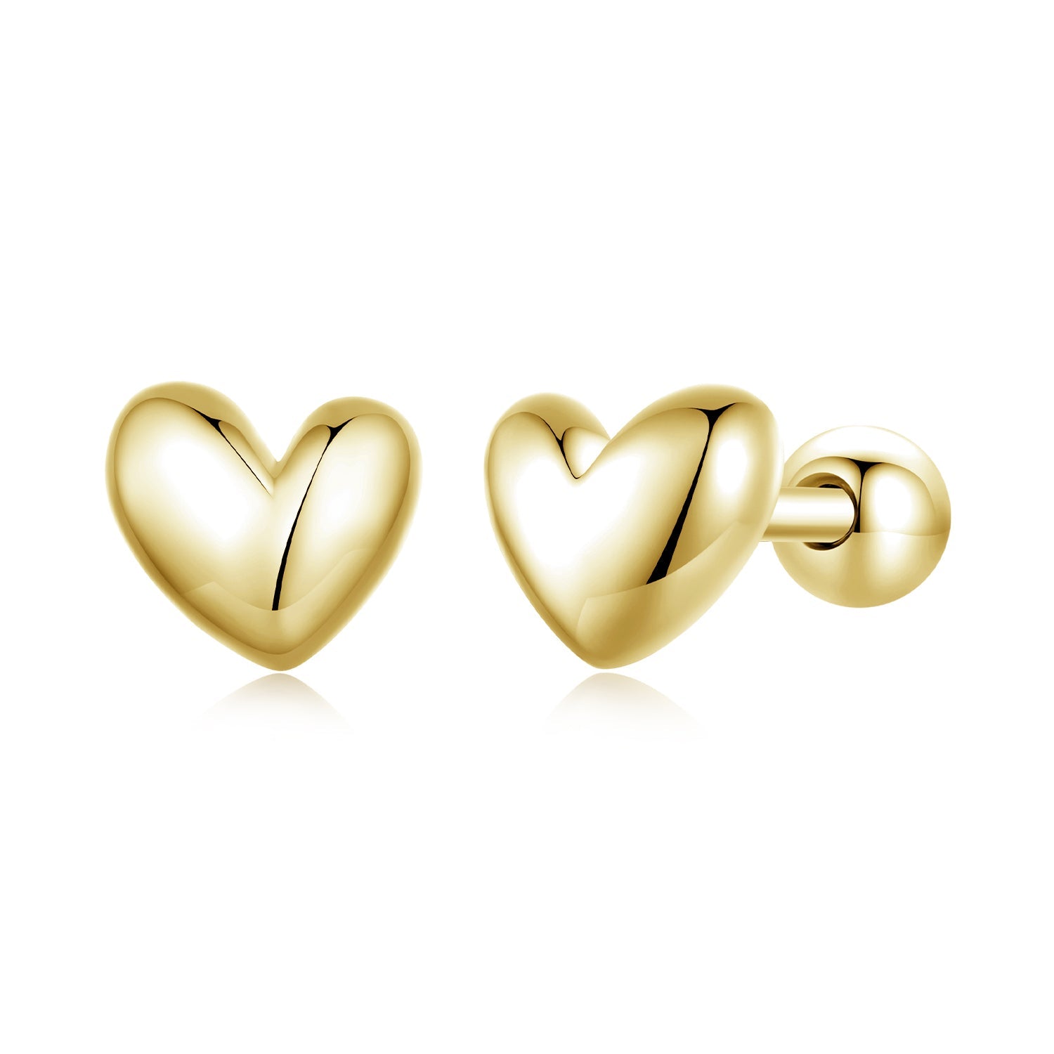 925 Sterling Silver Plated Platinum 5mm Earrings for Women