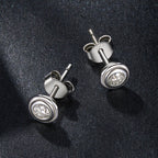 925 Sterling Silver 0.1 Carat Genuine Moissanite Earrings for Women