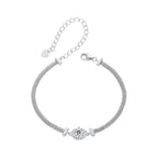 925 Sterling Silver 0.5 Carat Moissanite White Gold Plated Bracelet for Women