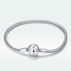 925 Sterling Silver Plated Platinum 17cm Bracelet for Men