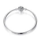925 Sterling Silver 5.8CM Diameter and 0.3CM Thick Bracelet for Women