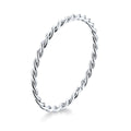 925 Sterling Silver Platinum Plated Ring Size 6.0 for Women