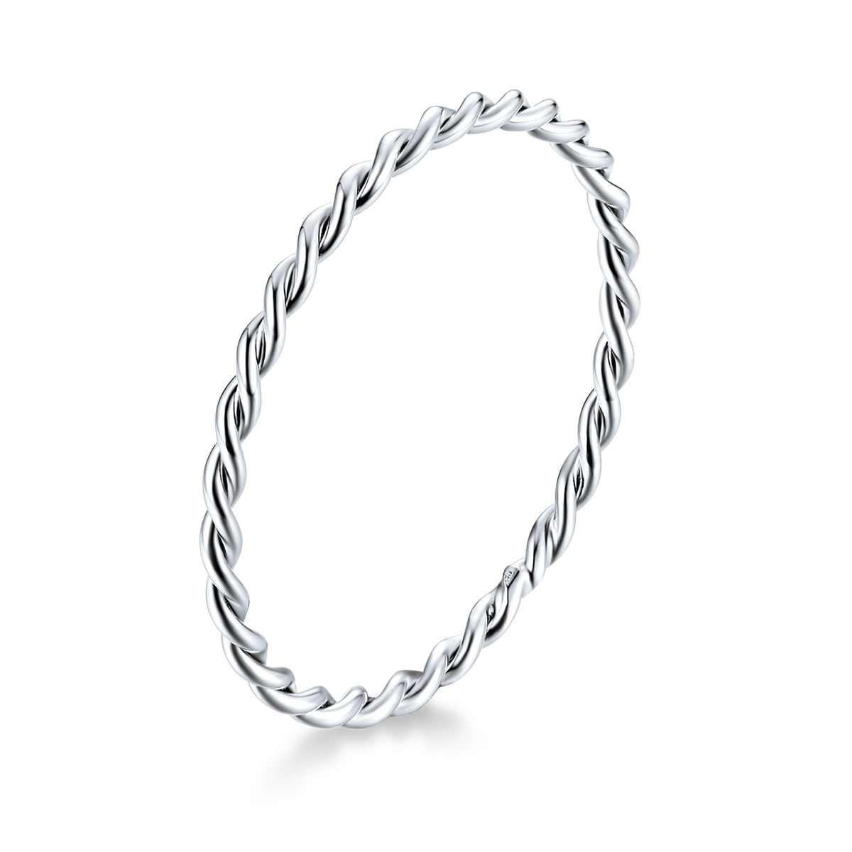 925 Sterling Silver Platinum Plated Ring Size 6.0 for Women
